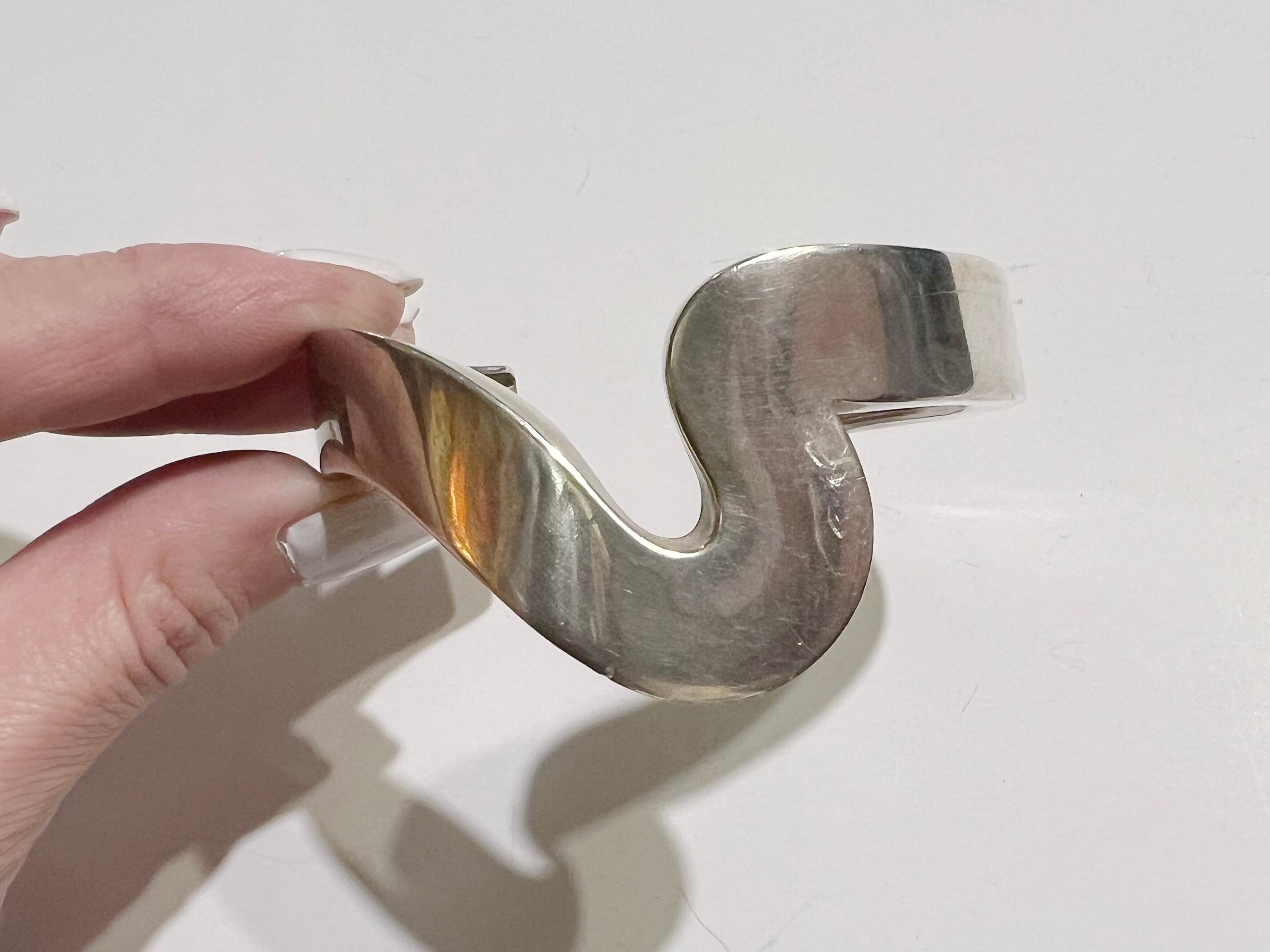 SILVER925 WAVE DESIGN BANGLE/シルバー/バングル silver bangle wave / シルバーバングル ウェーブ - FUURA