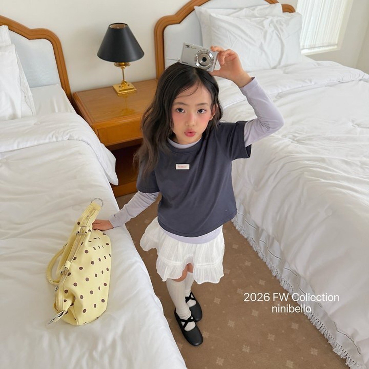 韓国子供服 / ninibello / Layered T-shirt Set / 長袖Ｔシャツ *XS~XXL*