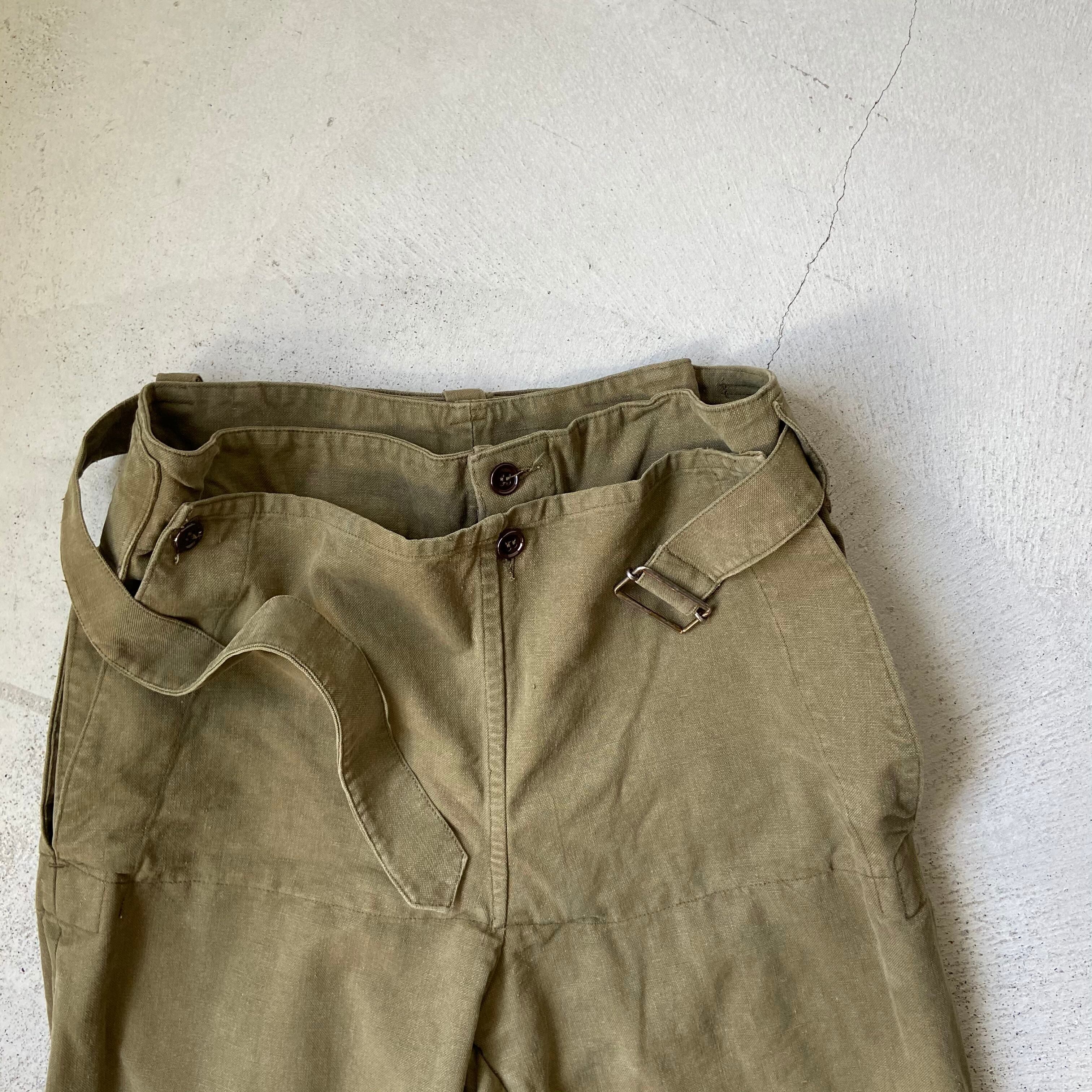 dead stock】30〜40's French military M38 mortar cycle pant | N.vintage