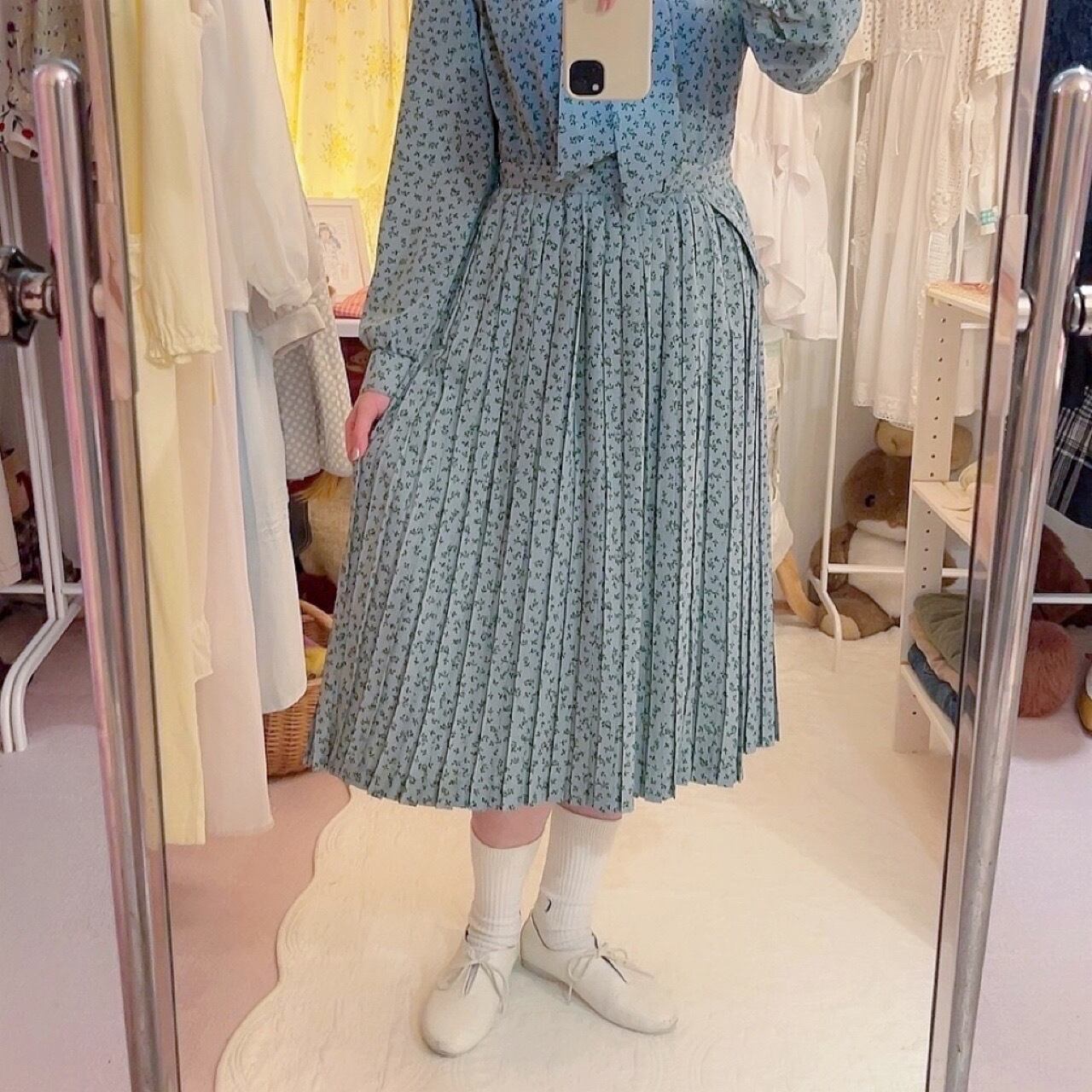 mini leaf ribbon tie one-piece