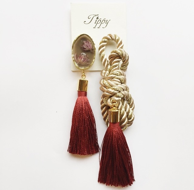 rope tassel pierce / earring