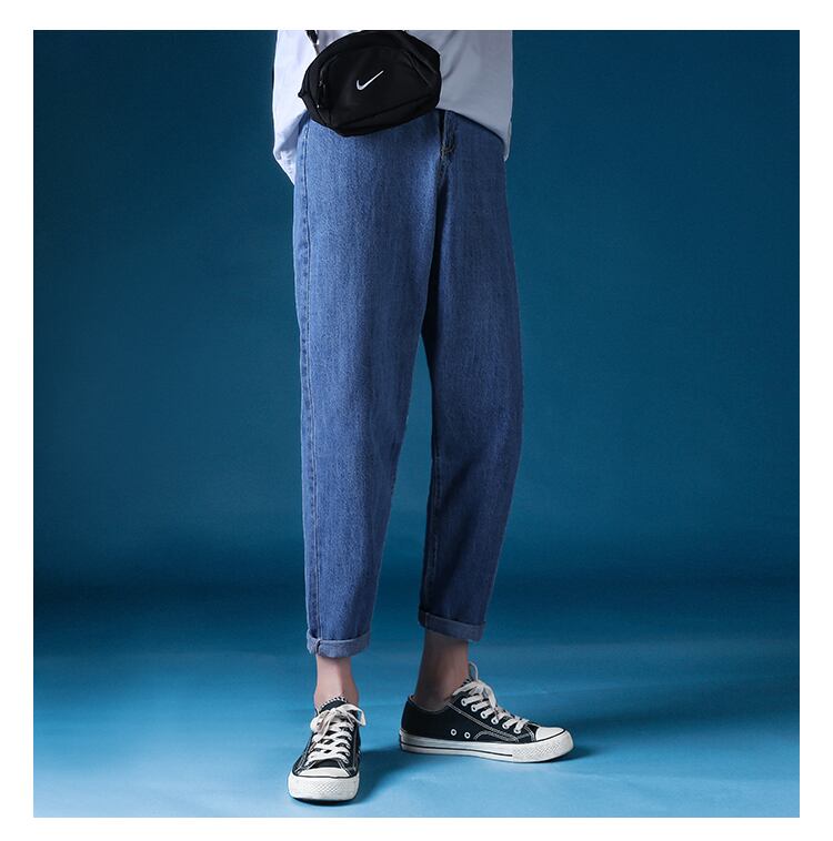 全2色 デニム パンツ ストレート カジュアル シンプル 無地