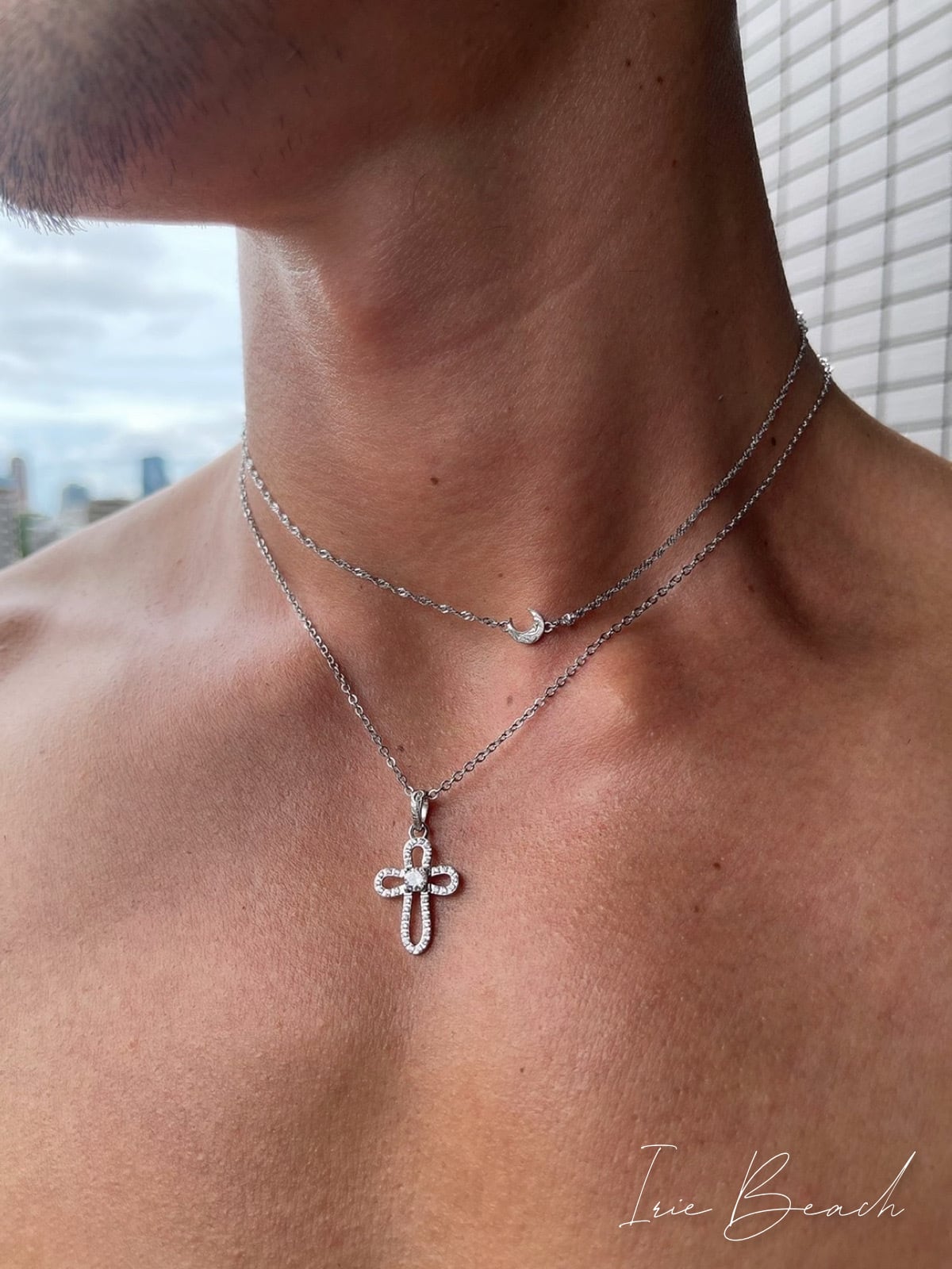 cross zirconia necklace | IRIEBEACH