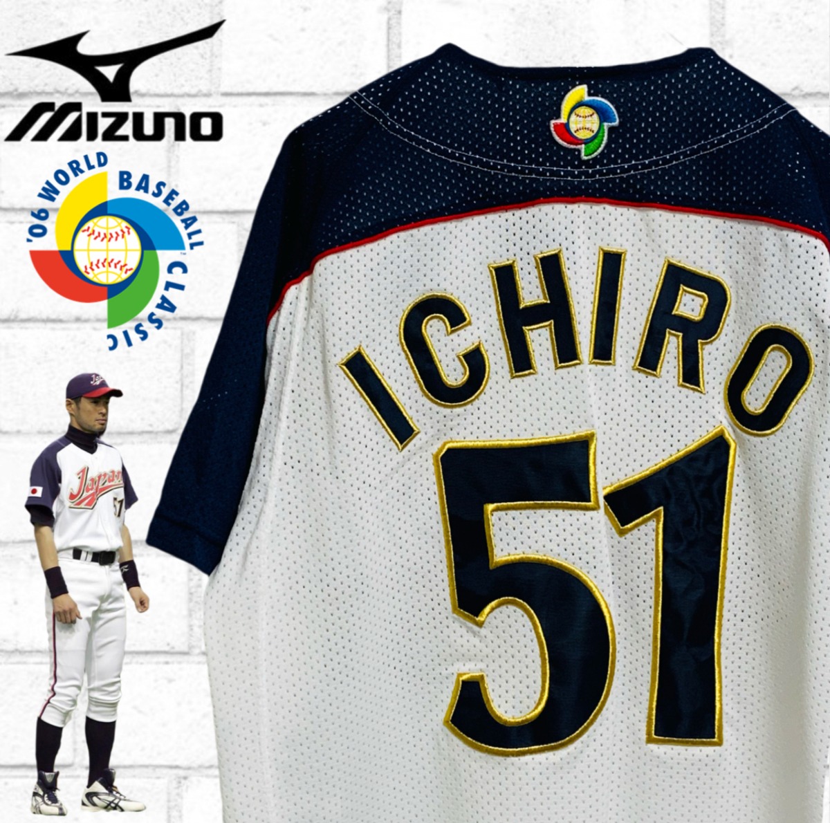 新品未使用タグ付】WBC 侍ジャパン イチロー ユニフォーム MIZUNO 