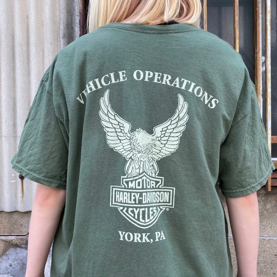 Harley-Davidson ハーレーダビッドソン イーグル 両面プリントTシャツ 