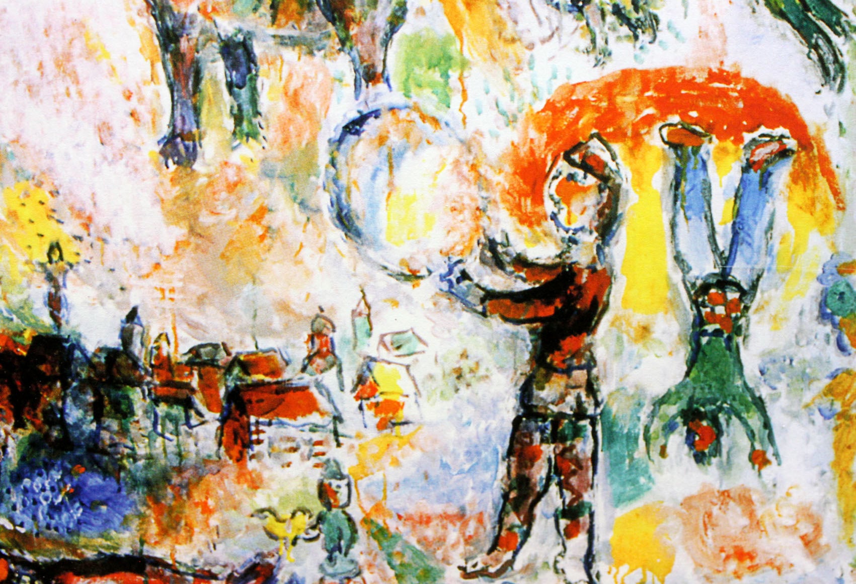 マルク・シャガール絵画「サーカス・グランド」作品証明書・展示用フック・限定375部エディション付複製画ジークレ