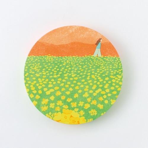 ファブリックパネル 円形 20cm 野の花 取付用金具付き ファブリックパネル 円形 20cm 野の花 取付用金具付き