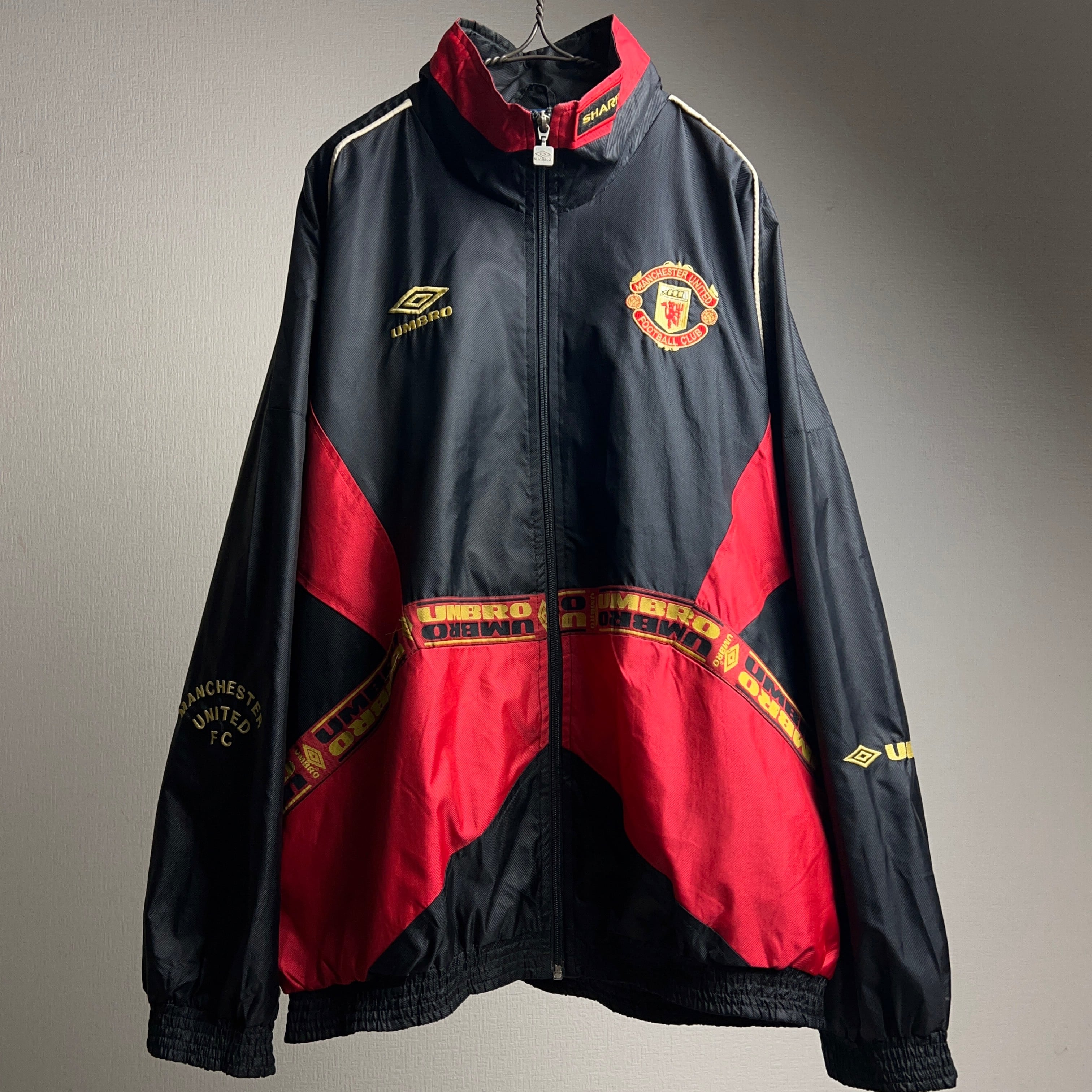 90’s “UMBRO” MANCHESTER UNITED Jacket 90年代 マンチェスターユナイテッド ナイロンジャケット アンブロ  SHARP FC サッカー【1000A11】【送料無料】