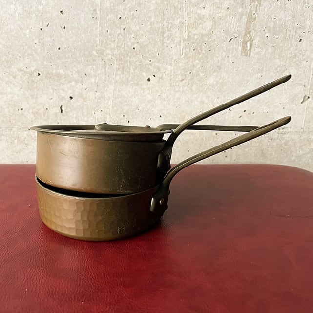 フランスアンティーク コッパーソースパン(片手鍋)