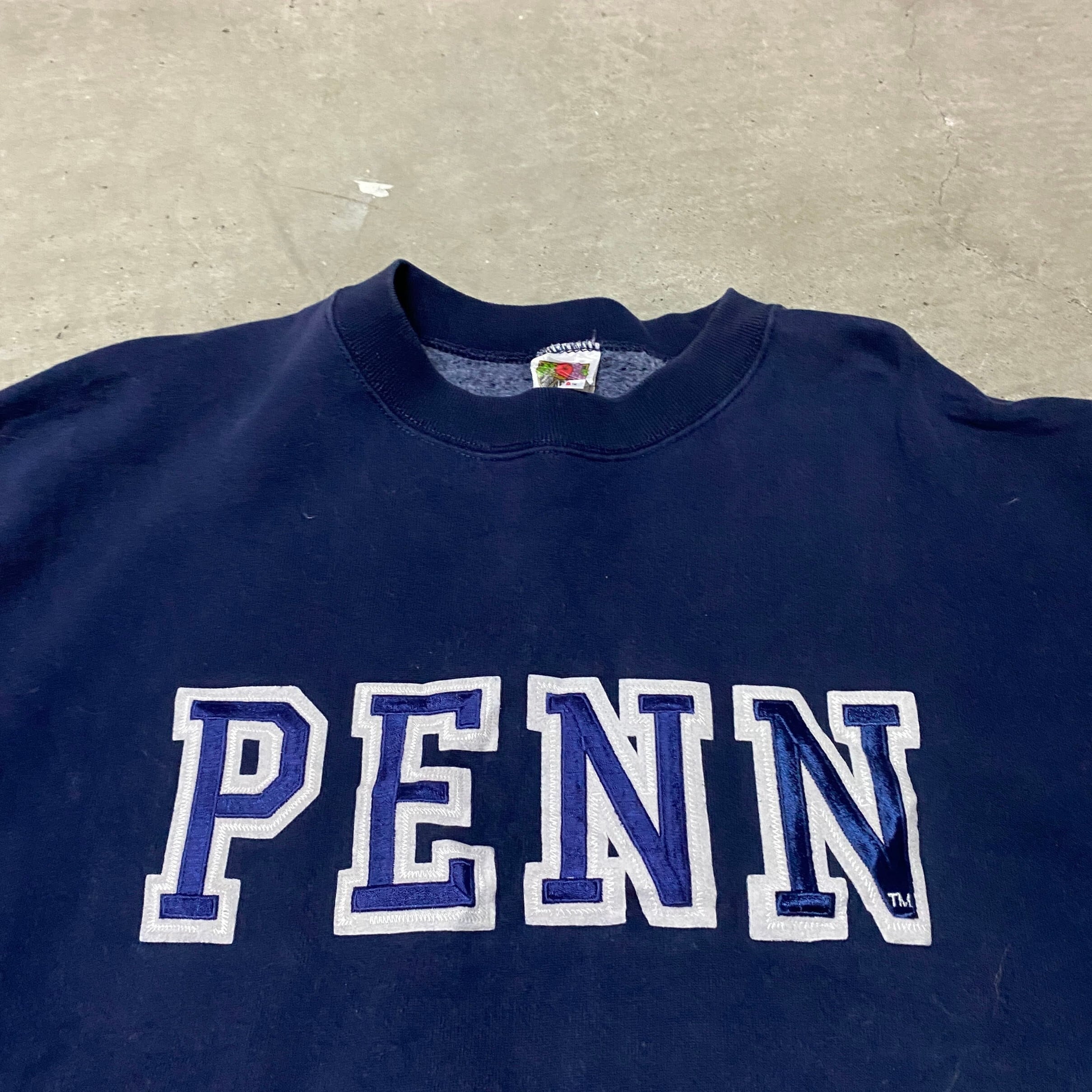 ビッグサイズ 90年代 USA製 PENN カレッジロゴ ワッペン スウェット