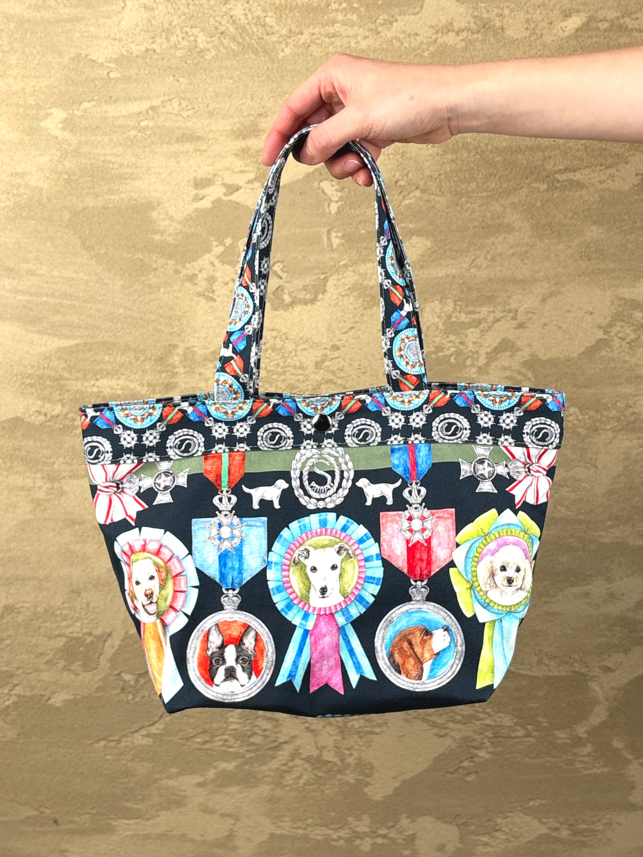 ミニトートバッグ【Rosette Decoration】