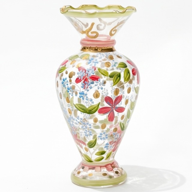 Flower paint vase
