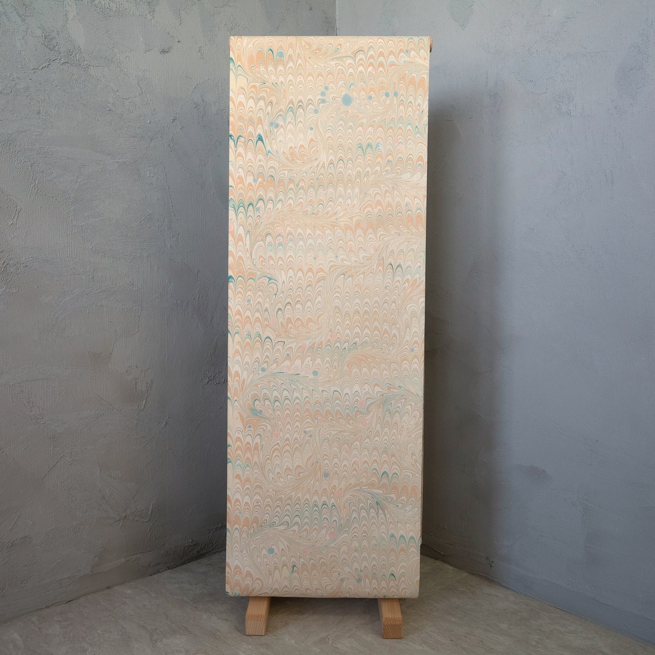 「小麦畑に佇む少女」ピーコック崩し柄×ドット〜セオアルファ〜セオアルファ〜浴衣・夏着物・単衣