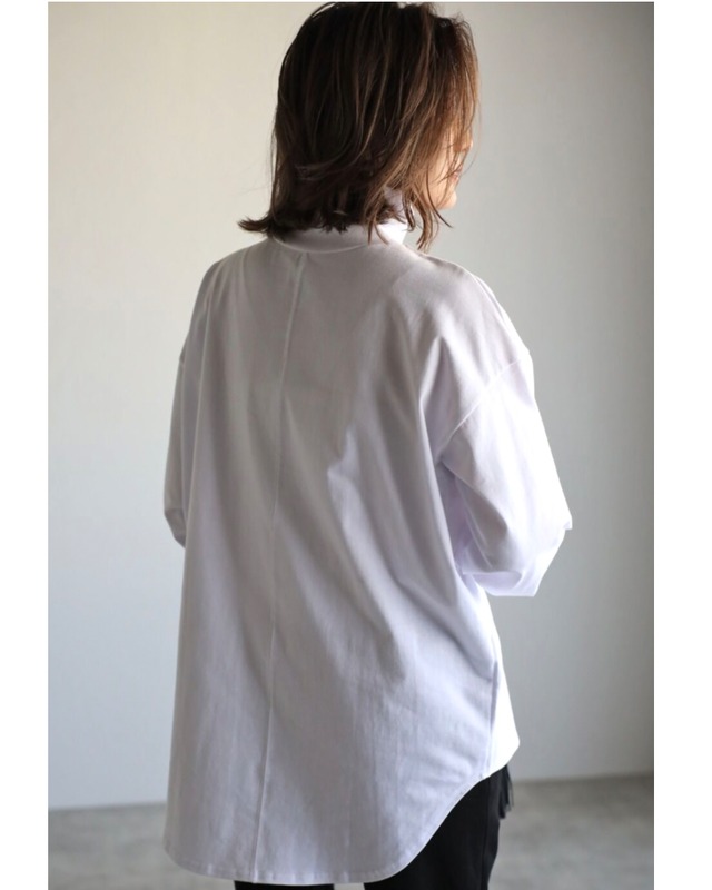 タートル袖ギャザーカットソー