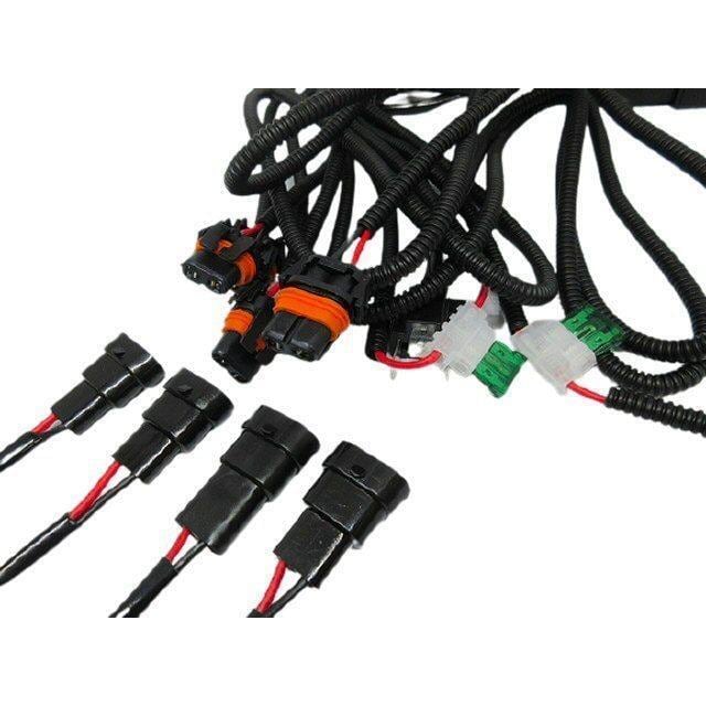 HID H4 ヘッドライト　バーナ　ハーネス　まとめ　大量　セット ハイビーム 全灯化 リレー H4 ヘッドライト 2灯式 → 4灯式 変換