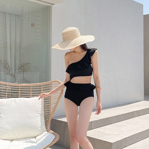 2024 春夏 露出を控えた ファッションセクシー 切り替え ビキニ 肌見せ スイムウェア付き タンキニセパレート スタイルアップ 海プール可愛い海水浴花 大人女子水着 レディース スリーブ大人っぽ