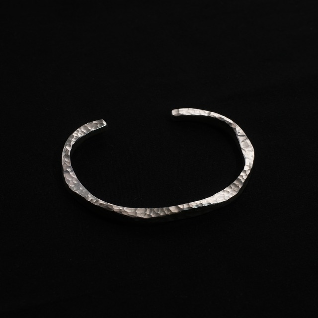Karen silver/Silver950 歪テクスチャーバングル/別注/軽研磨仕上げ
