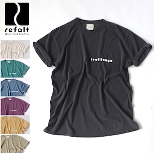 refalt original wear [リファルト オリジナルウエア] ヴィンテージ風ビッグTシャツ「trolltunga tee」 [tee-Tro1101] オリジナルＴシャツ・トロルトゥンガ ・メンズ・レディース・半袖t・アウトドア・ビンテージライク・古着風・後染・ピグメント・MEN'S/  LADY'S [2022SS]