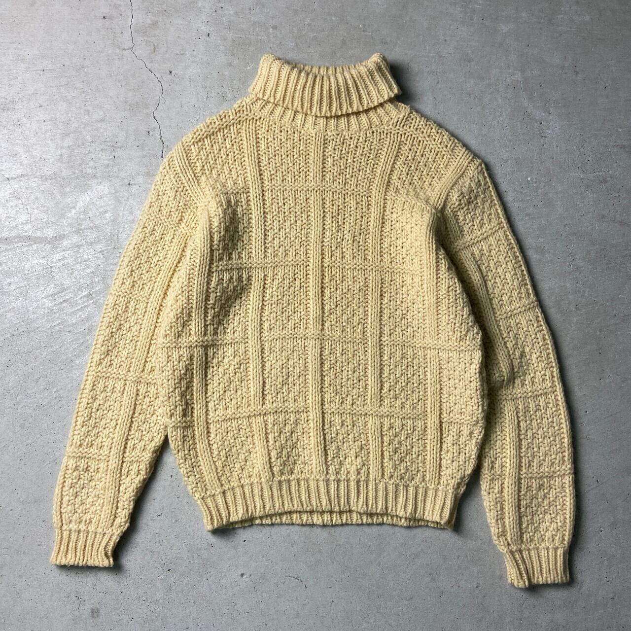 60年代 KoDEL タートルネック ウールニットセーター メンズM 古着 60s 