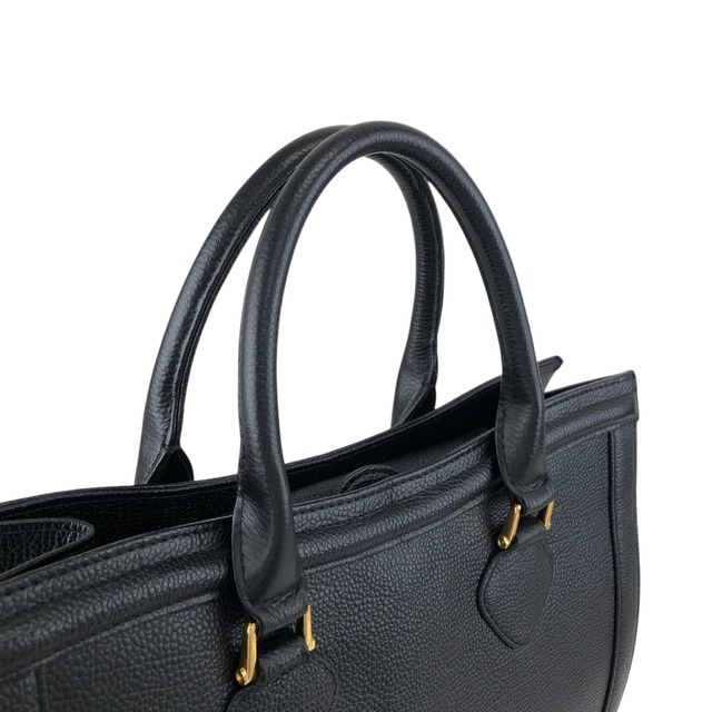 Yves Saint Laurent イヴ・サンローラン ハンドバッグ ブラック YSL レザー トップハンドル vintage ヴィンテージ オールド heismg