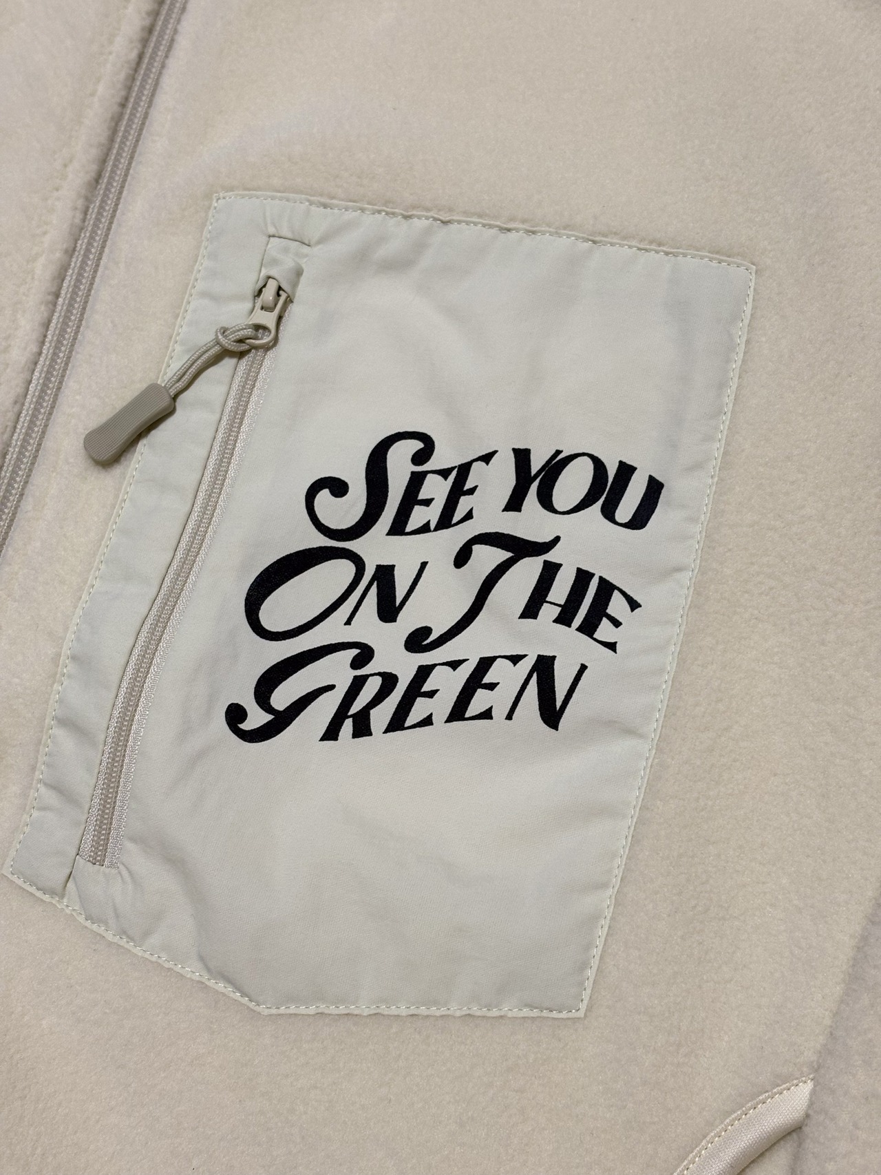 SEE YOU SMALL FLEECE VEST BEIGE