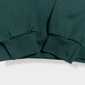 【JANSPORT】カレッジ NORTHERN MICHIGAN UNIVERSITY ノーザン・ミシガン大学 NMU ロゴ プリント スウェット トレーナー プルオーバー L ディープグリーン ジャンスポーツ US古着