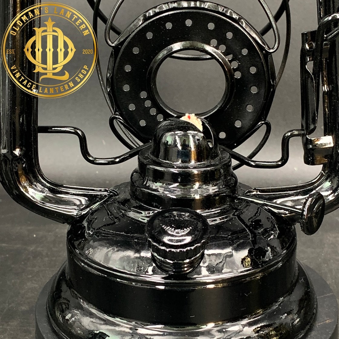 未使用品】別所ランプ winged wheel No 500 ブラック glassエンボス 