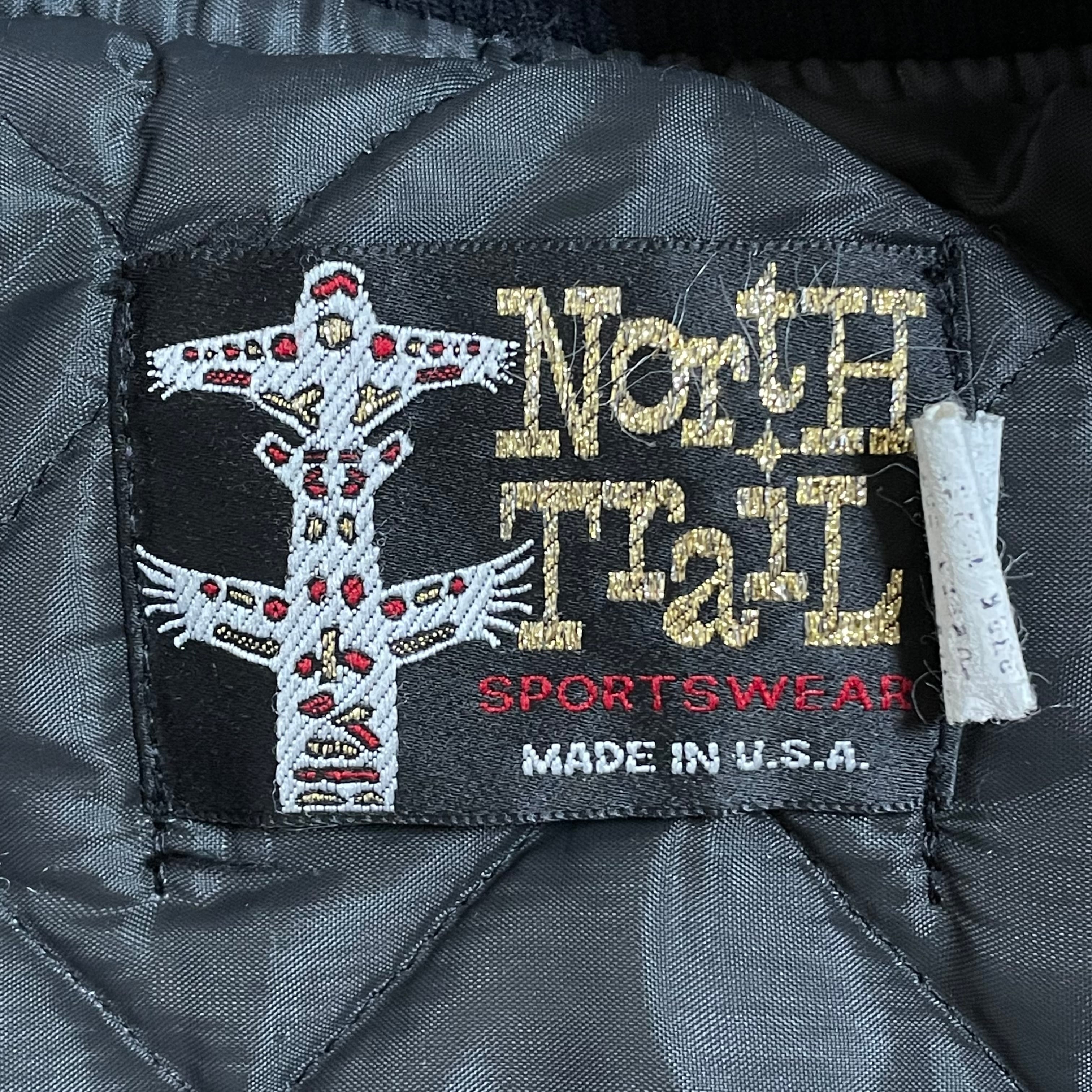 NORTH TRAIL】90s USA製 スタジャン ブルゾン ナイロンジャケット 企業