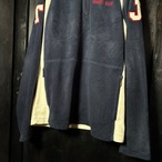 TOMMY JEANS ハーフジップフリース ネイビー×ホワイト ラグラン 刺繍ロゴ トミー