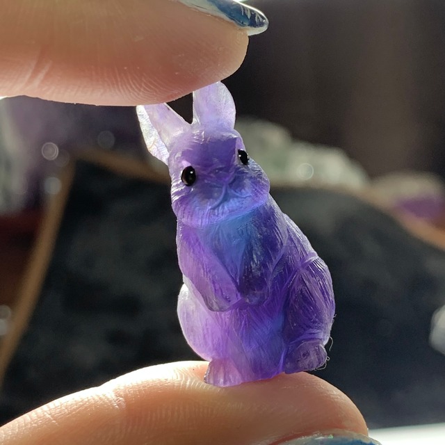 3.フローライト親子うさぎが住む世界☆