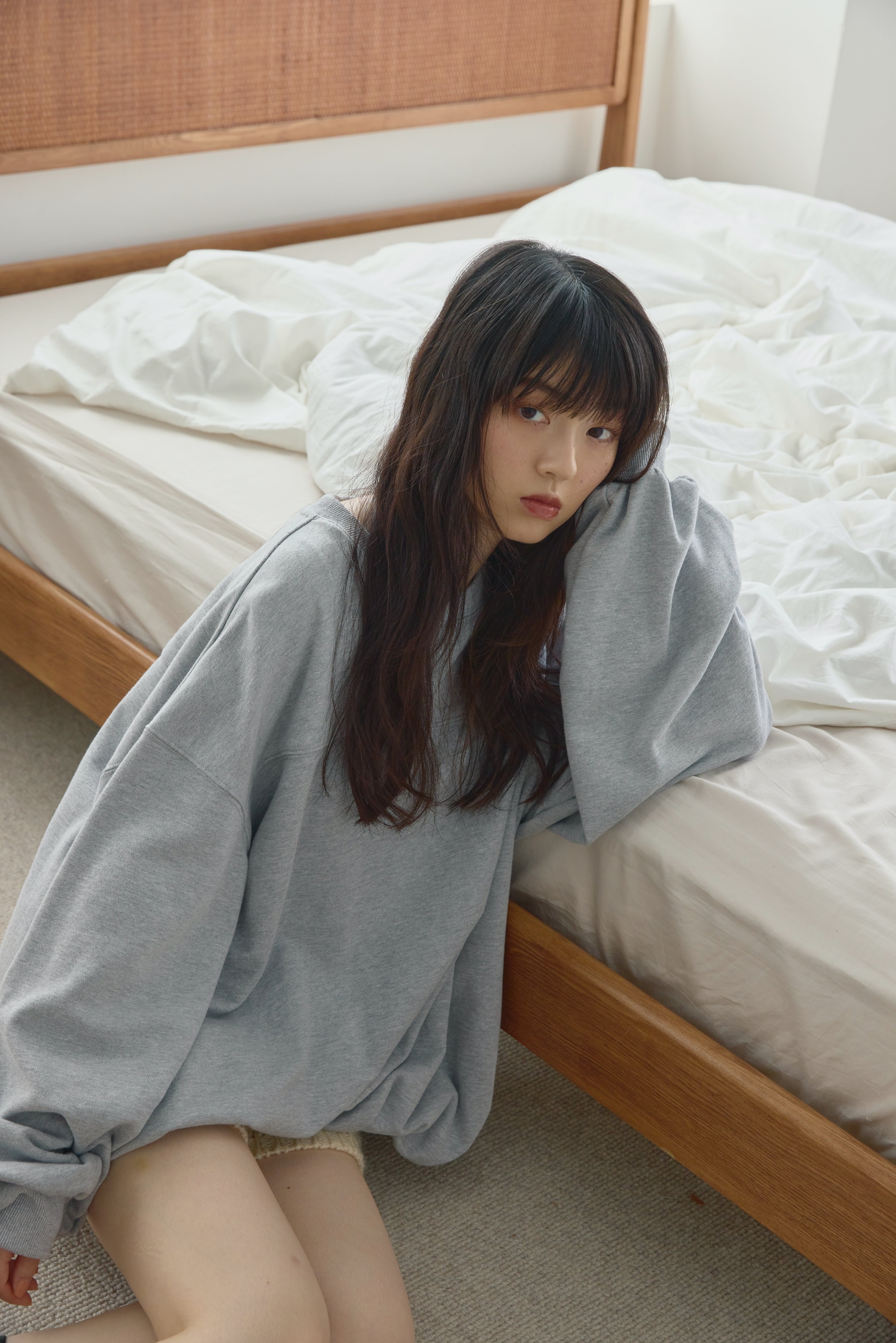 AM571002 balloon hem loose sweat