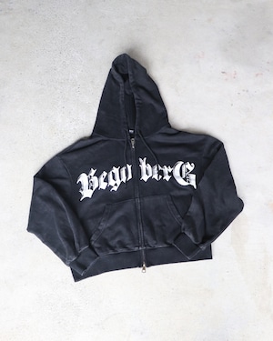 バックロゴショートジップパーカー(ブラック) el1539