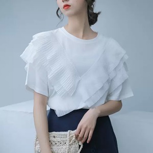フロントボリュームフリルTシャツ　A0633