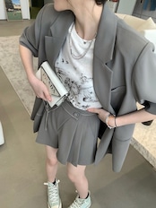 ジャケットxミニスカートセットアップ D1338