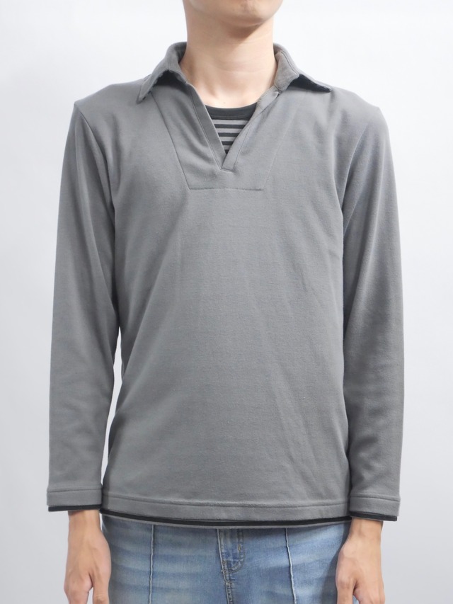 border layered polo shirts