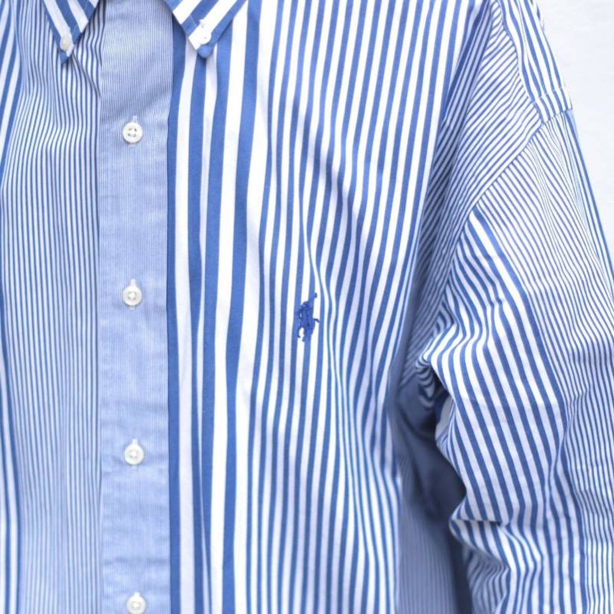 Ralph Lauren クレイジー ストライプシャツ ”BLAKE”オーバー Ralph Lauren クレイジー ストライプシャツ ”BLAKE”オーバー