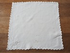 リネンナプキン　小鳥とアイレット刺繍（B）シミ・穴あり 画像10