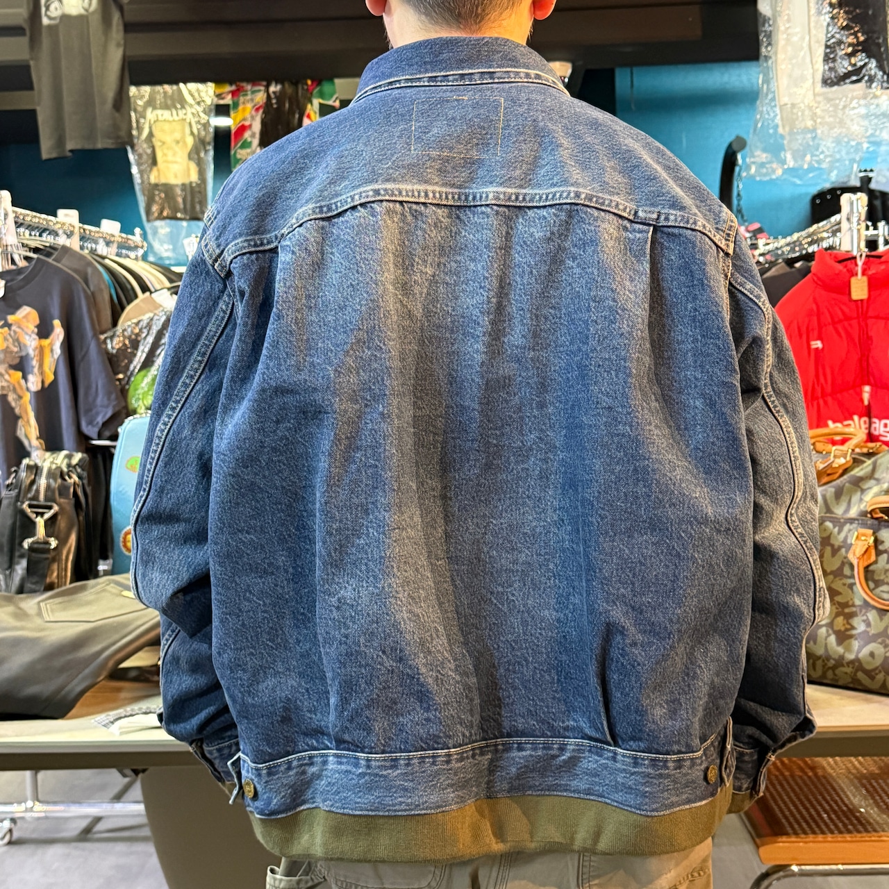 【sacai / Levi's】サカイ リーバイス デニム × ナイロンツイル MA-1 ジャケット リバーシブル