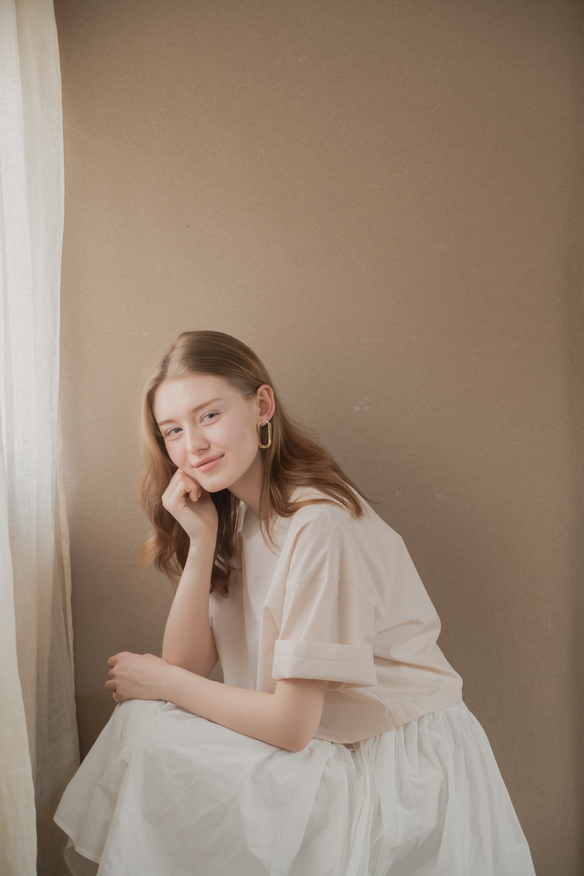 Pois ポワ　blouse tee【新品未使用】 ホワイト blouse tee【通常販売】3〜5日営業日 | pois