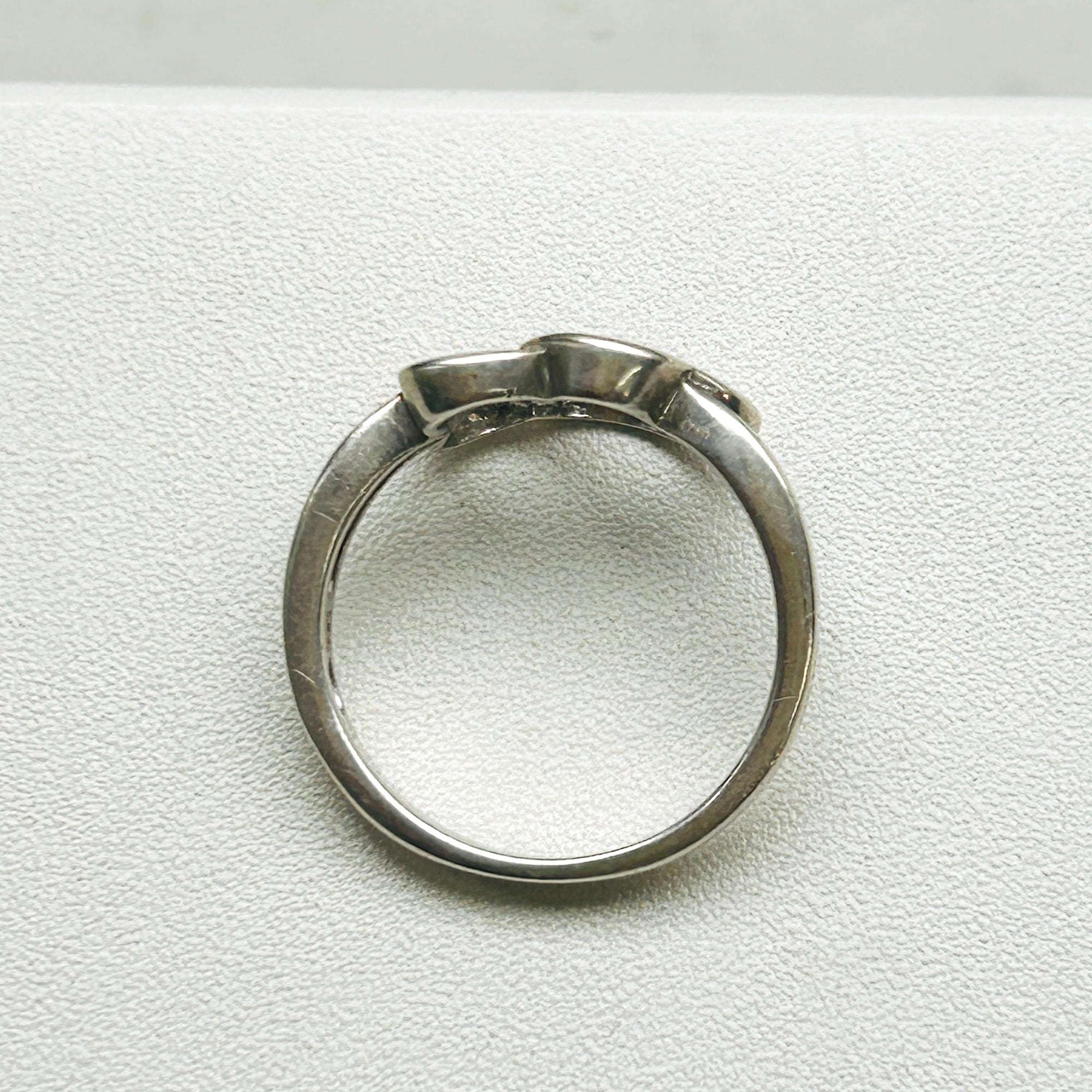 フランスシルバー925 ダブルハートリング（15-16号） | Milo Antiques