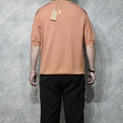 orange silk knit tee