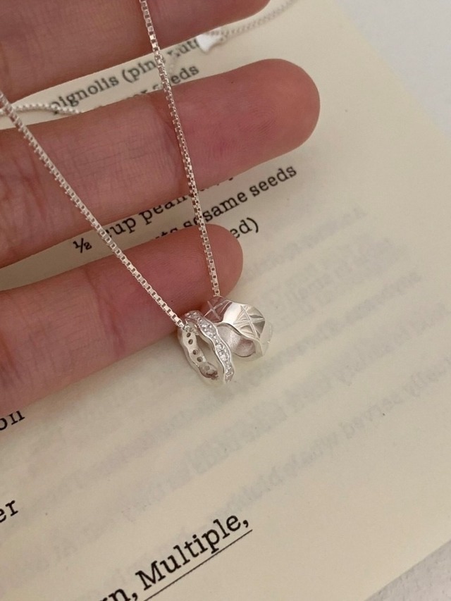 【即納商品】quilting ring necklace