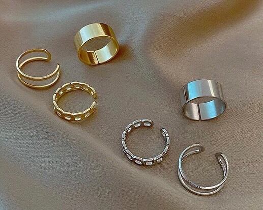 クークリング / 3こセット / サイズフリー( ゴールド/ シルバー )