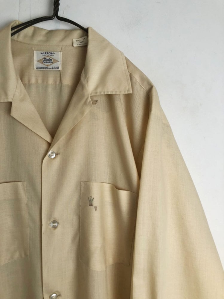 トップス 60s Golden Arrow Regency open collar VINTAGE 60's GOLDEN ARROW REGENCY COLLECTION OPEN COLLAR SHORT