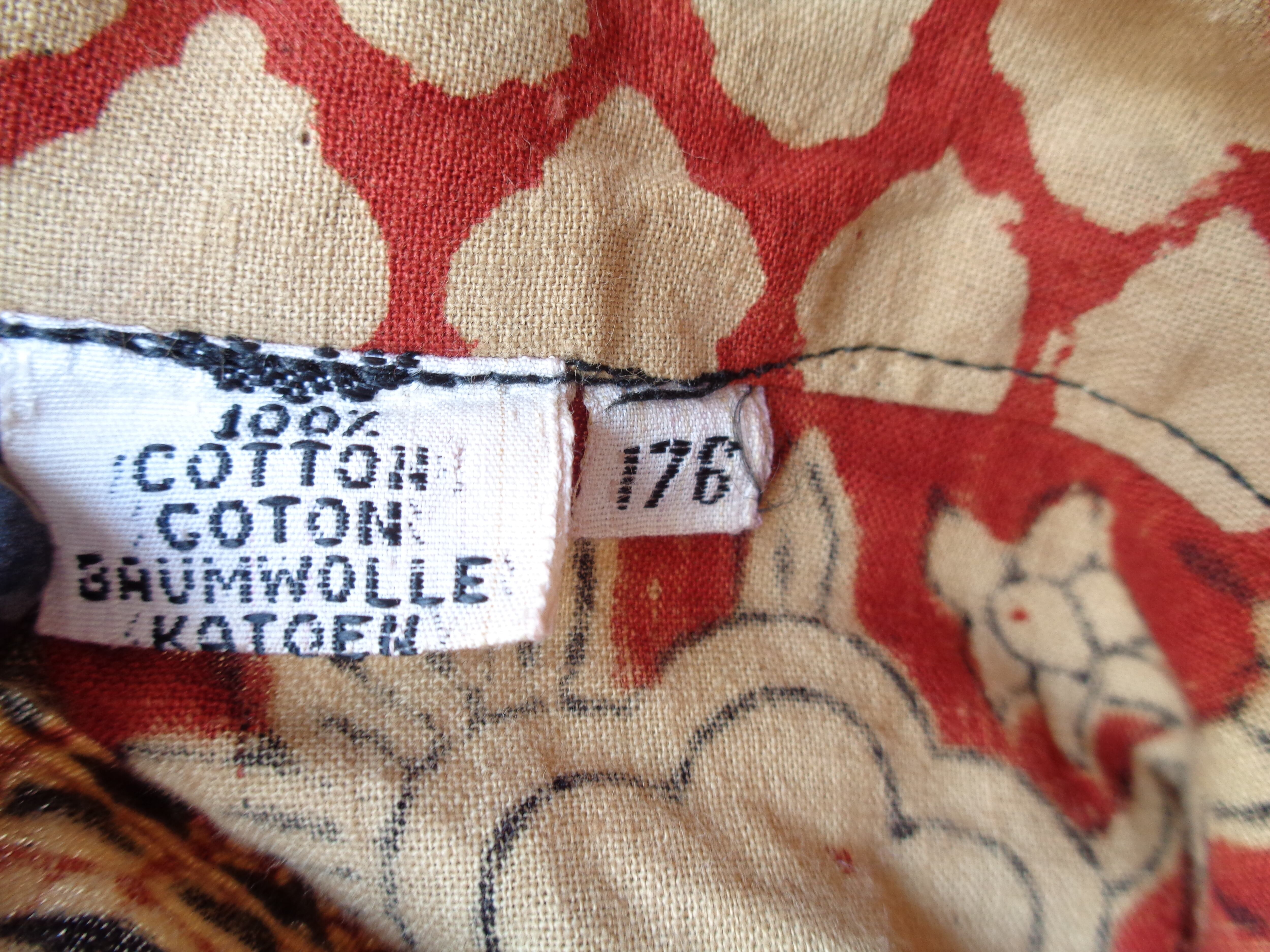 Indian cotton handblockprint wrapskirt／インド綿 ハンドブロック