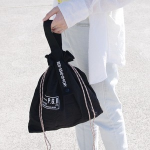 Parachute nylon bag (black)