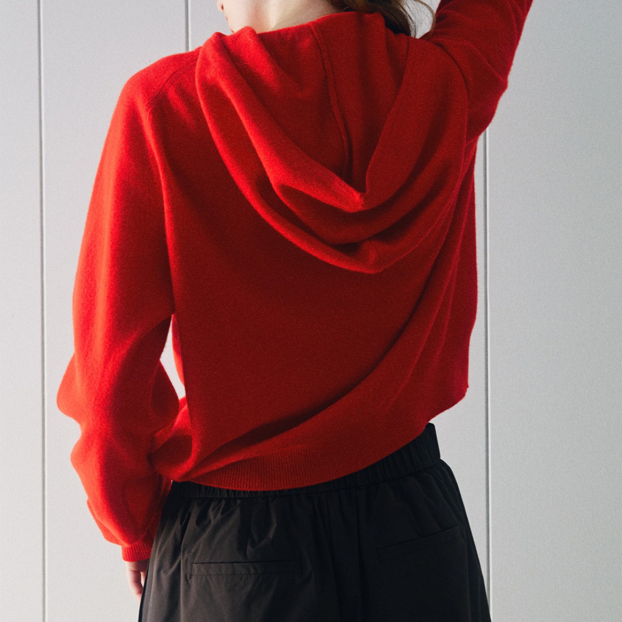 Basic Hooded Knit Pullover  T3763