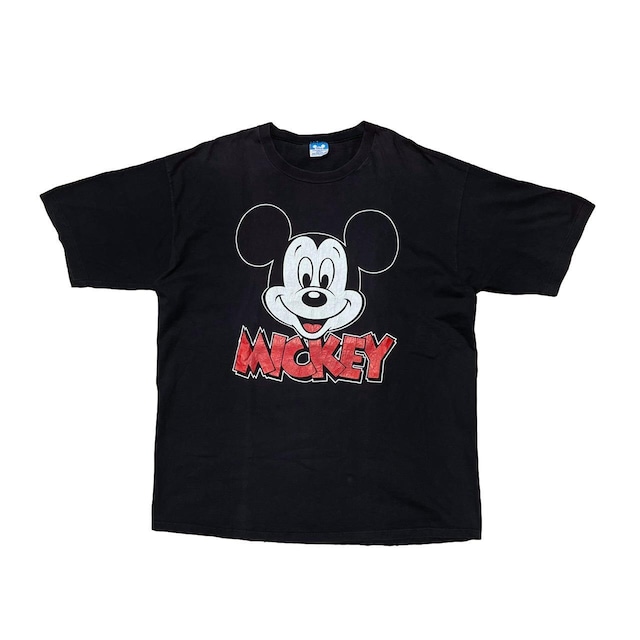DISNEY 90S MICKY MOUSE BIG FACE PRINT TEE FIT LIKE XL 60KD4789