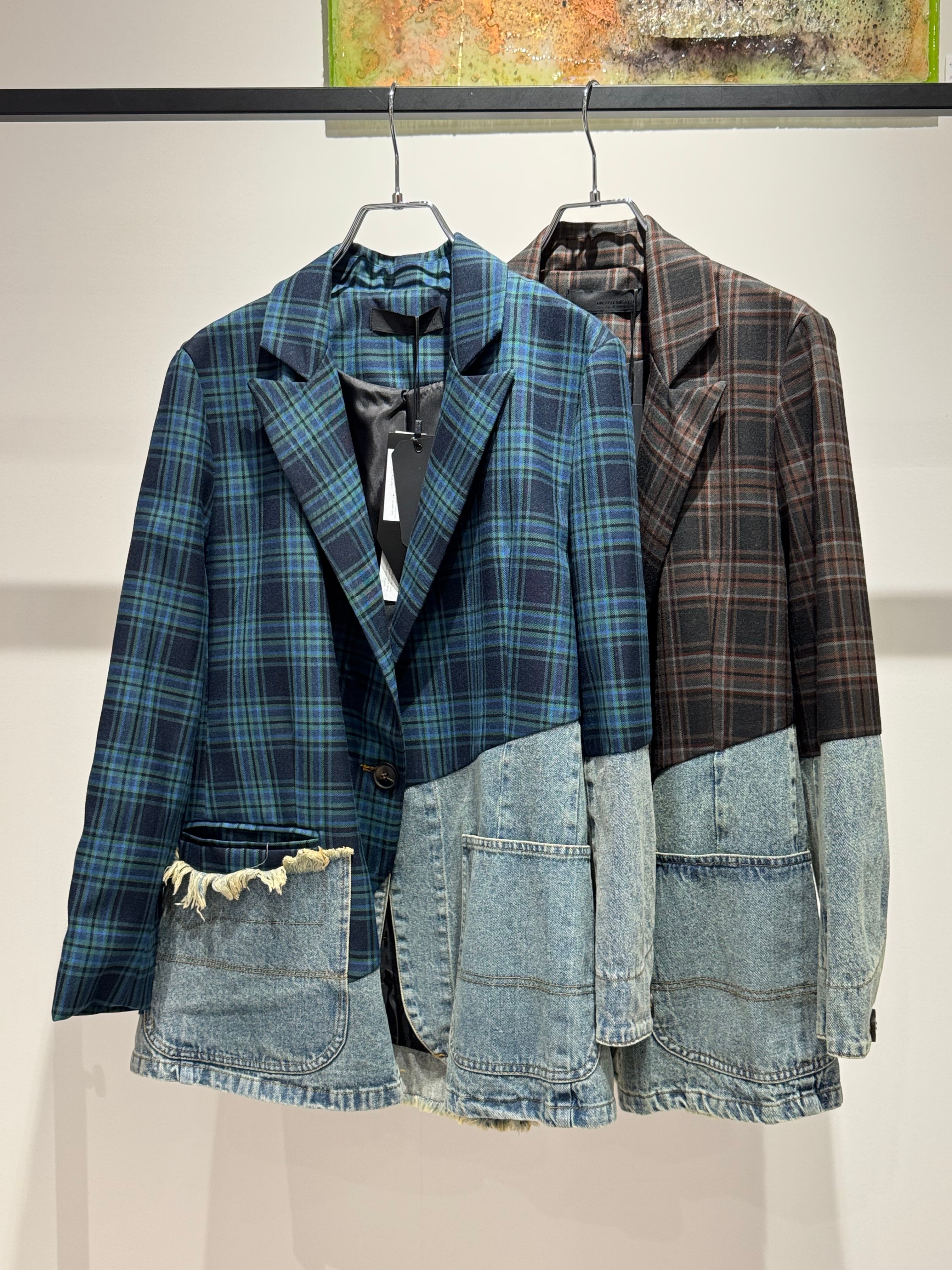 【MICALLE MICALLE】denim×check jacket