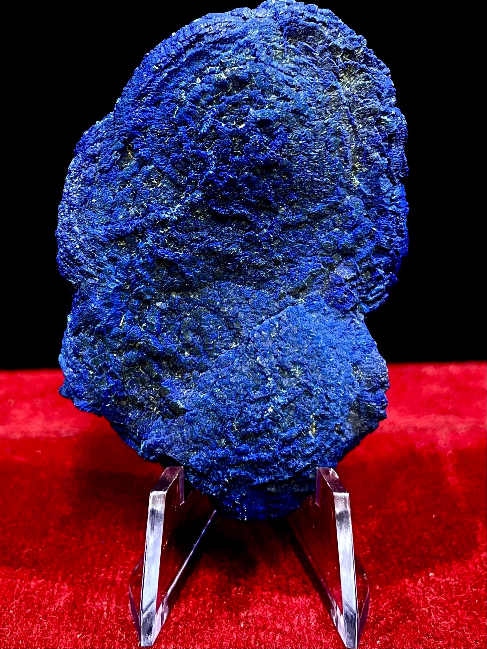 6) オーストラリア産「アズライト・サン」(中型)台座付